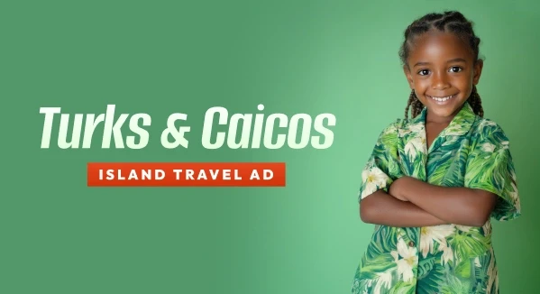Casting Families with Kids For Turks & Caicos Island Travel Ad